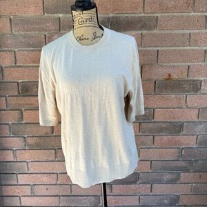 Banana Republic Cream Crew Neck Sweater Size Small